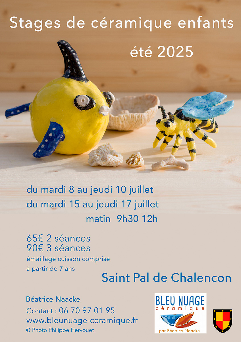 Stage céramique d'été pour enfants